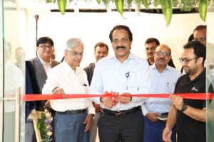 Mr. S. Somanath, Chairman at ISRO, inaugurates SatSure's new office.